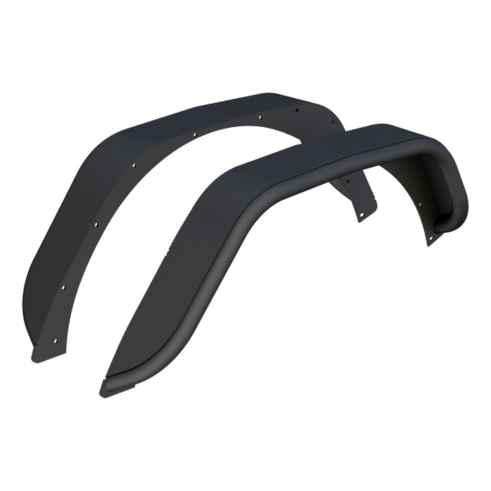 ARIES Jeep Wrangler JL Smooth Carbide Black Aluminum Rear Fender Flares Model 2500213