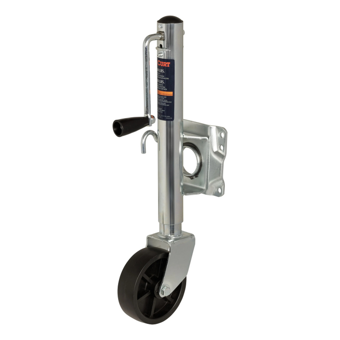 CURT Marine Trailer Jack with 6" Wheel (1,000 lbs, 10" Travel) Model 25004
