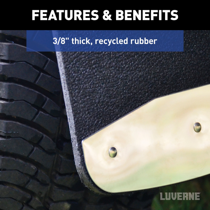Luverne Front 12" x 23" Textured Rubber Mud Guards, Select Ram 1500 (2 Flaps) Model 250936
