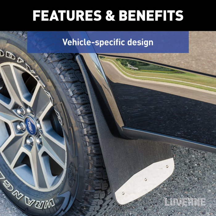 Luverne Front 12" x 20" Textured Rubber Mud Guards, Select Ford Ranger (2 Flaps) Model 251725