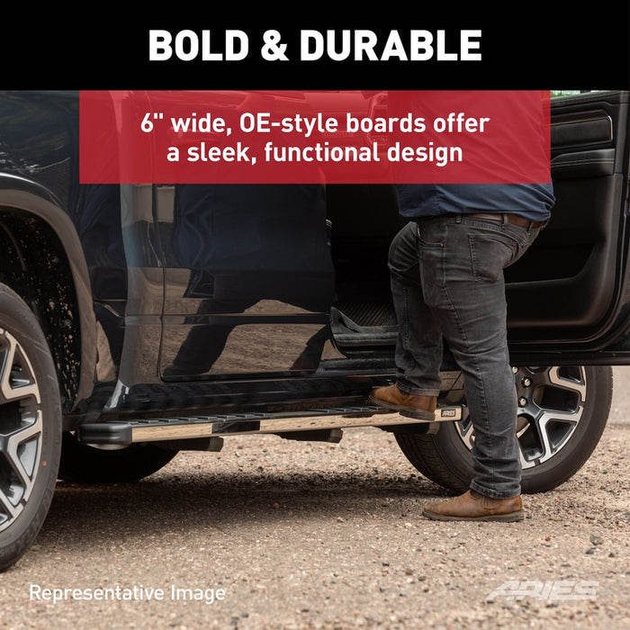 ARIES NovaTrac 6" x 75" Running Boards, Fits Select Chevrolet Colorado, GMC Canyon Model 2553003