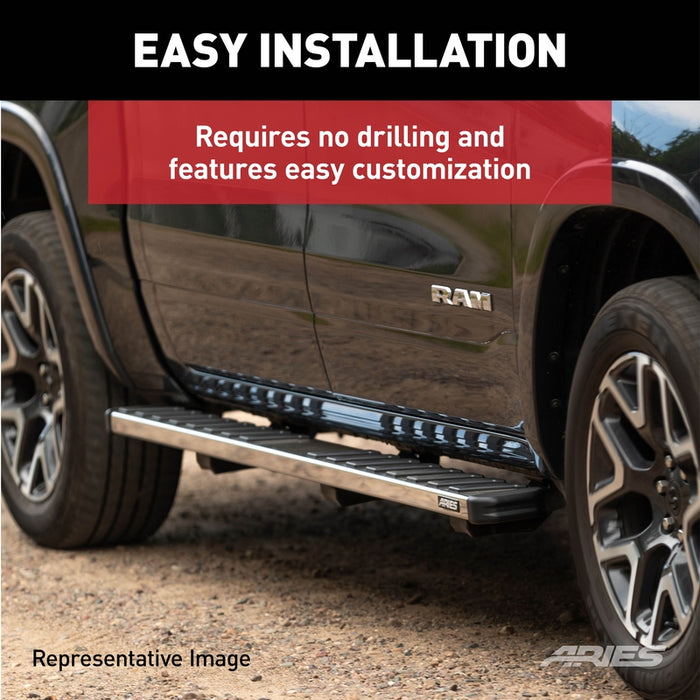 ARIES NovaTrac 6" x 75" Running Boards, Fits Select Silverado, Sierra Model 2553009