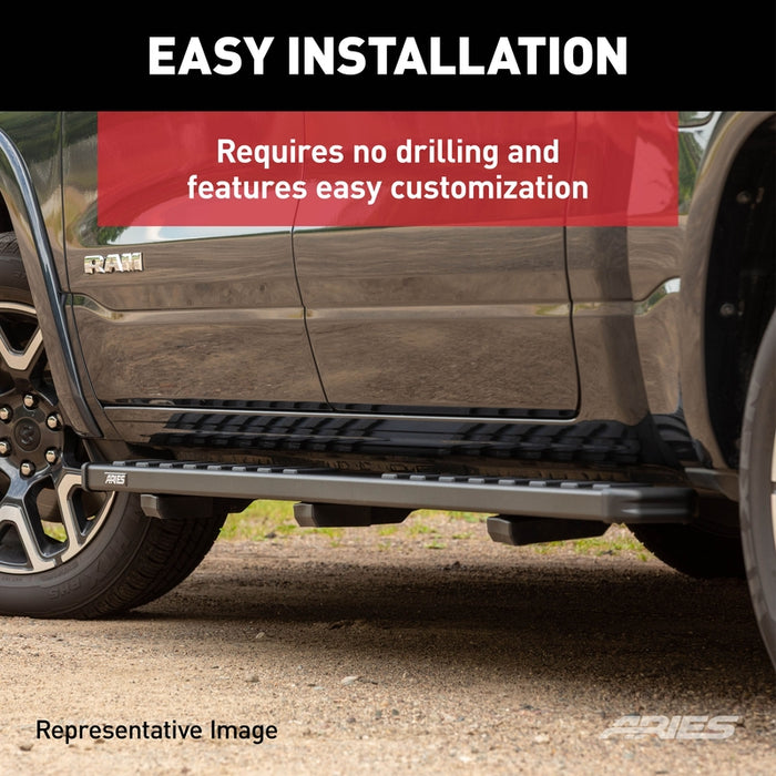 ARIES NovaTrac 6" x 75" Black E-Coat Steel Running Boards, Fits Select Dodge Durango Model 2554011
