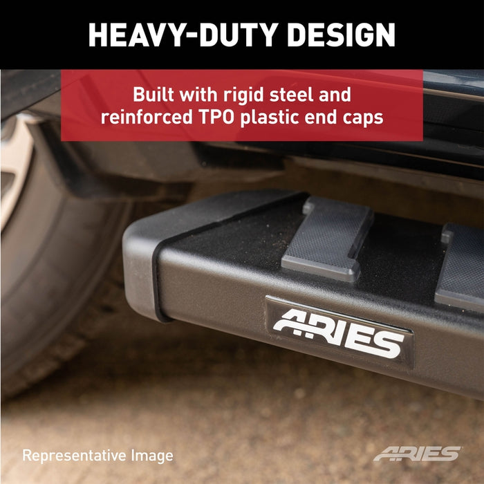 ARIES NovaTrac 6" x 91" Black E-Coat Steel Running Boards, Fits Select RAM 1500 Model 2554030