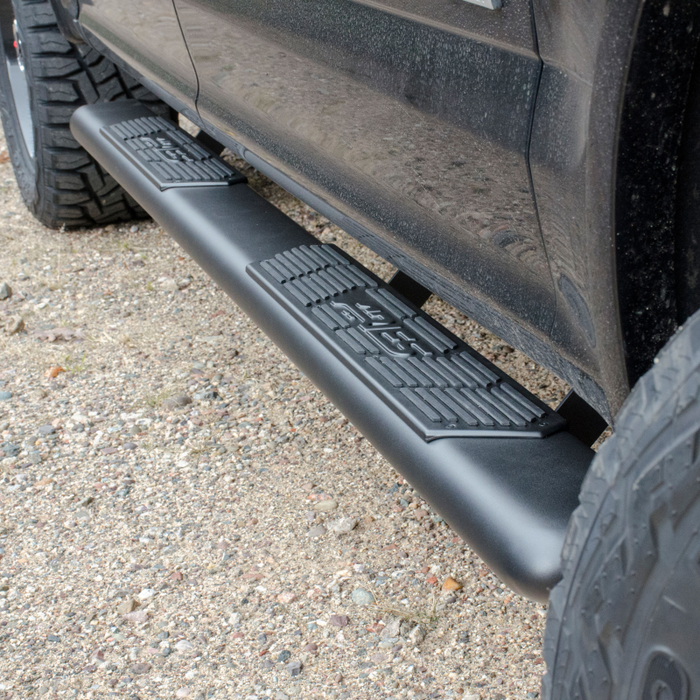 ARIES AscentStep 5-1/2" x 75" Black Steel Running Boards, Select Ford F-150 Model 2558008