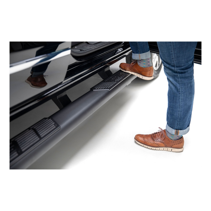 ARIES AscentStep 5-1/2" x 85" Black Steel Running Boards Model 2558052