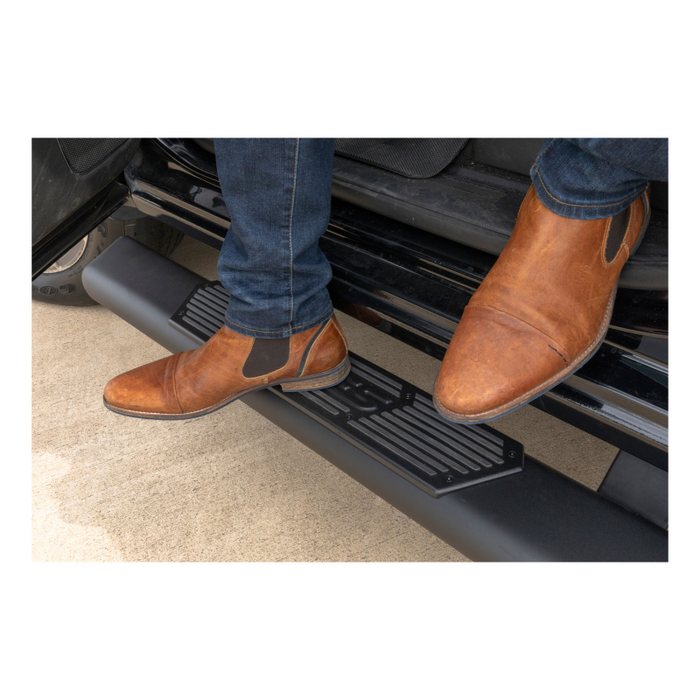 ARIES AscentStep 5-1/2" x 85" Black Steel Running Boards Model 2558052
