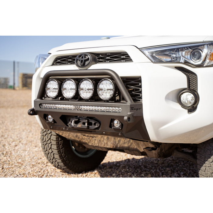 Rago Fabrication 2014-2024 Toyota 4Runner Center Mount Winch Front Bumper with Top Hoop Model F6604030801NA