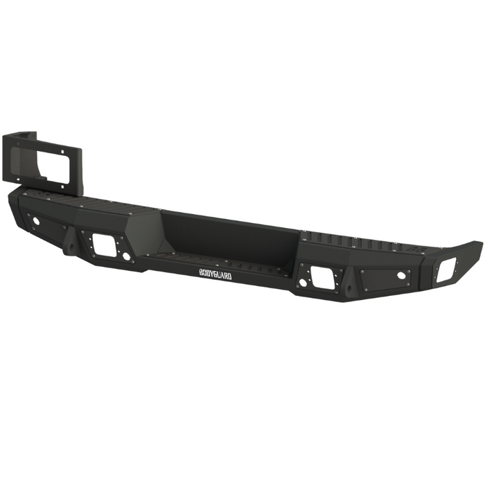 Bodyguard JL Rear Bumper Sensor Cutouts Reverse Light Cutouts Texture Black Powder Coat Model 56222T