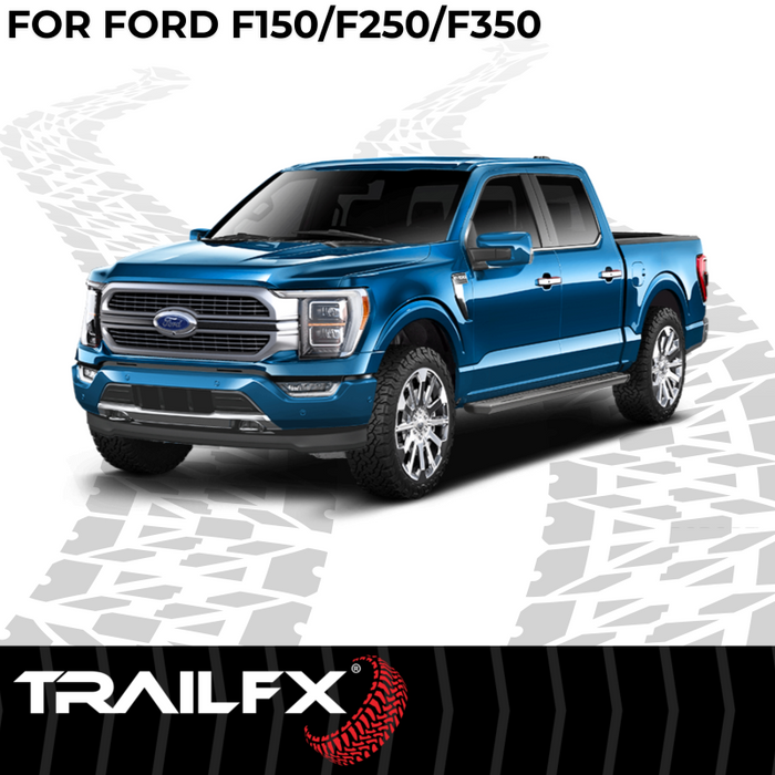 TrailFX A6 Running Boards Titanium Black Aluminum Model AL6006B