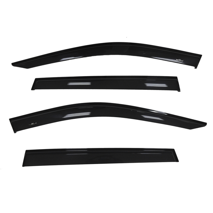 TrailFX Low Profile Side Window Deflector Tape-On Smoke Acrylic Set of 4 Model 4255H