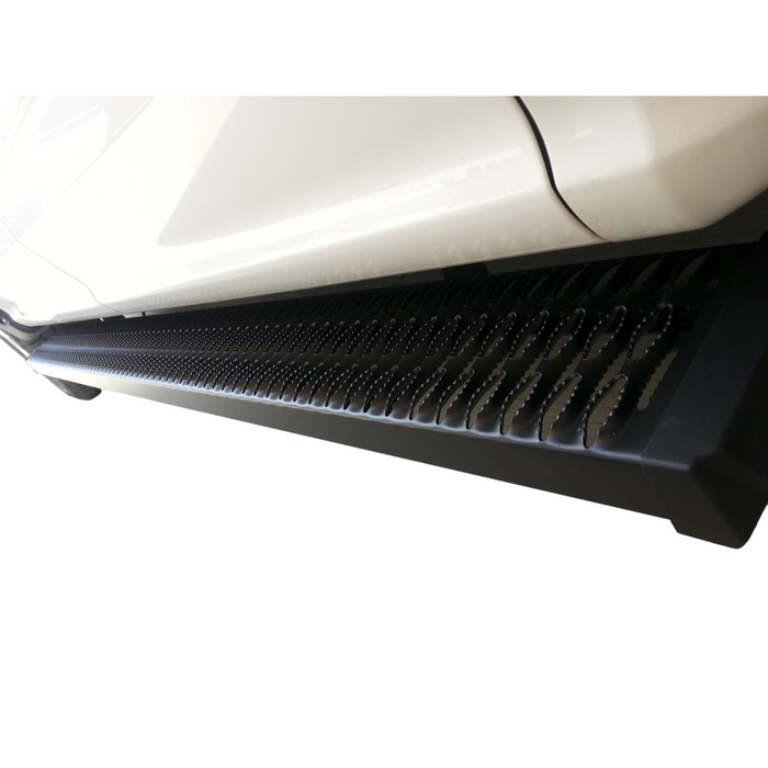 TrailFX Aggressive Van Running Boards Titanium Black Aluminum Model ARBV006B