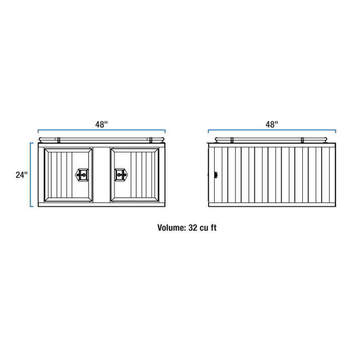 UWS Bright Aluminum 48" x 48" Double-Door Dog Box with Divider Model DB-4848