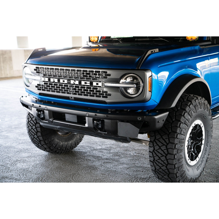 DV8 Offroad 2021-2026 Ford Bronco Factory Front Bumper License Relocation Bracket Model LPBR-02