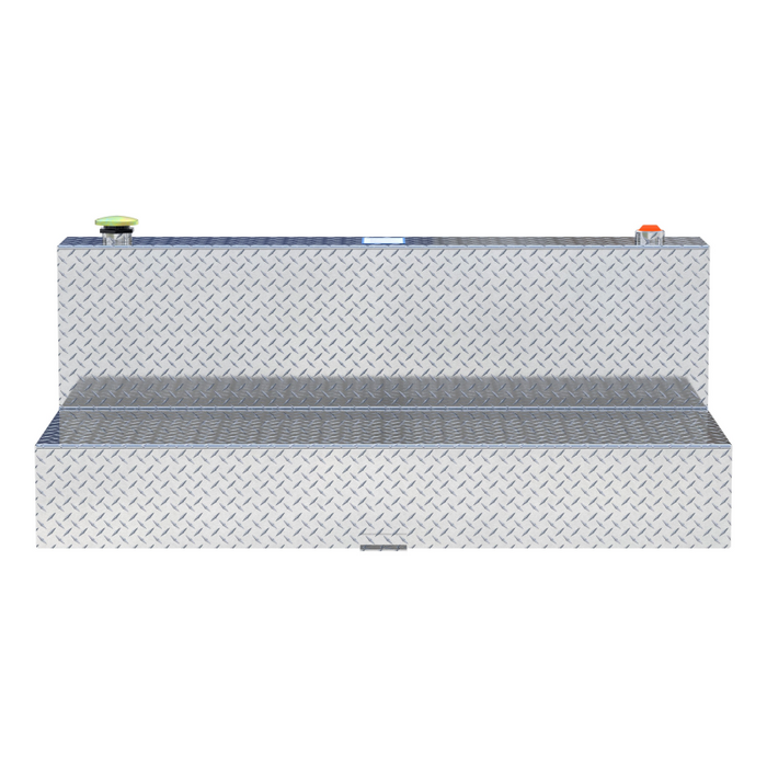 UWS Bright Aluminum 100-Gallon L-Shaped Aluminum Transfer Tank Model TT-100-L-T-P