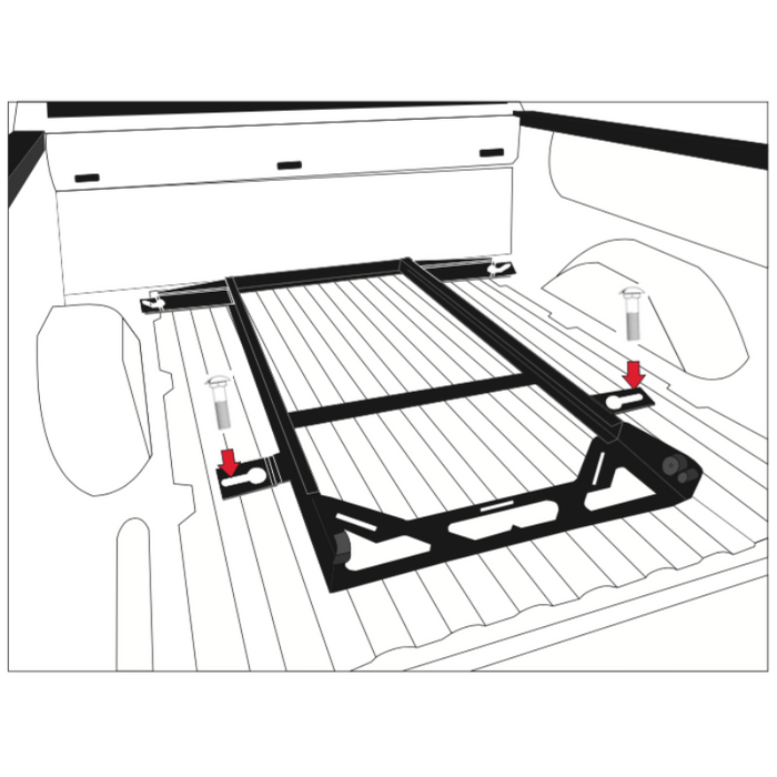 Bedslide Ford F150 and F250/350 17-19 No-Drill Factory Mount Install Kit Bedslide Model BSA-F150-2017