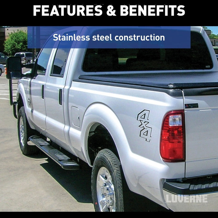 Luverne Regal 7 Black Stainless 88" Oval Side Steps, Select Ford F250, F350, F450, F550 Model 277088-401734