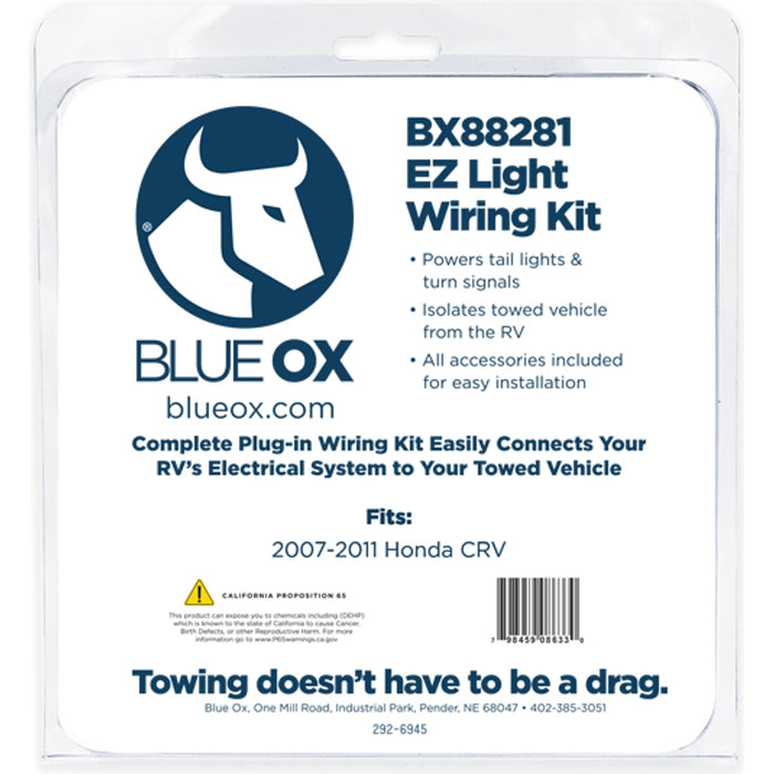 Blue Ox EZ Light Wiring Harness Kit Model BX88281