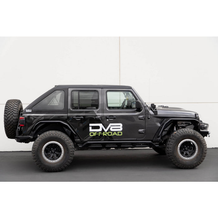 DV8 Offroad 2018-2025 Jeep Wrangler JLU 4-Door Razor Series Fastback Hard Top Model HTJL02-B
