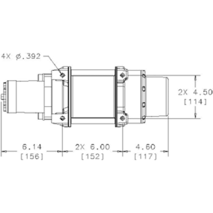 Warn HY2000 - 2,000 lb Hydraulic Industrial Hoist Model 68032