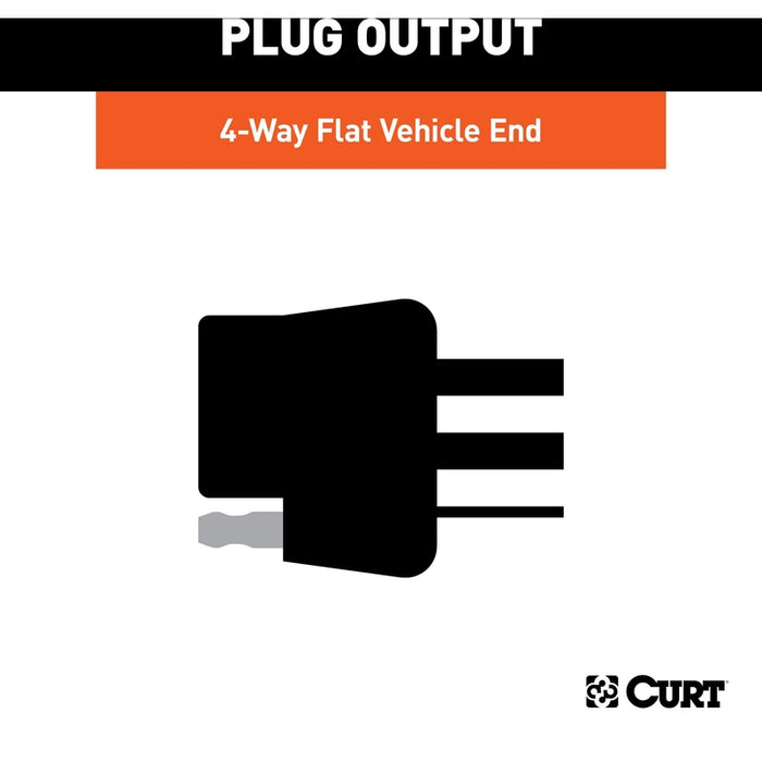 CURT Weather-Resistant Powered 3-to-2-Wire Splice-in Trailer Tail Light Converters, 4-Pin Wiring Harness, 30-Pack Model 56497