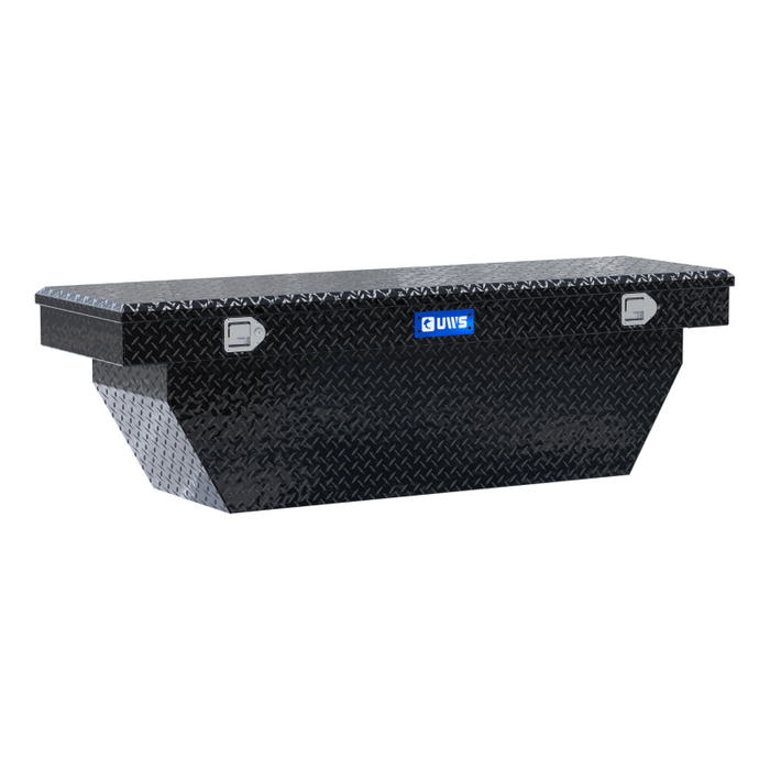 UWS 69" Deep Angled Crossover Truck Tool Box Model TBSD-69-A-BLK