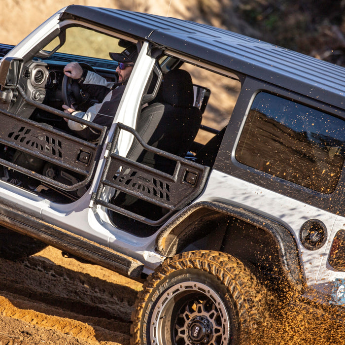 ARIES Jeep Wrangler JL, Gladiator Aluminum Rear Tube Doors Model 2500200