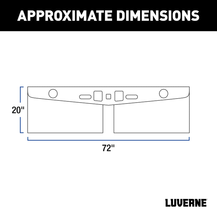 Luverne 20" Long Hitch-Mounted Textured Rubber Tow Guard (Fits 2", 2-1/2" or 3" Shank) Model 255300