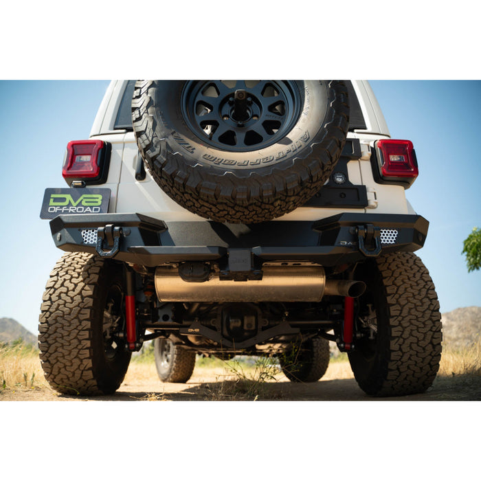 DV8 Offroad 2018-2025 Jeep Wrangler JL JLU Mto Series Rear Bumper W/ Optional Tire Carrier Model RBJL-13