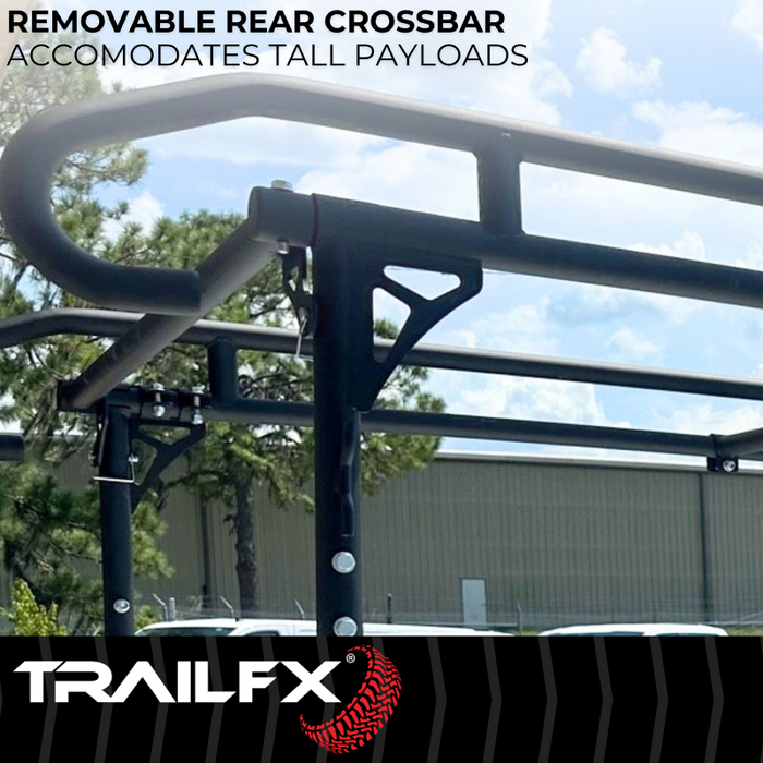 Service Body Material Rack TrailFX Ladder Rack 1000 LB Service Body Contractor Rack Black Steel M ...