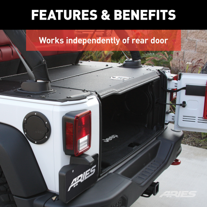 ARIES Jeep JK Unlimited Security Cargo Lid Center Section Model ALC25000-00