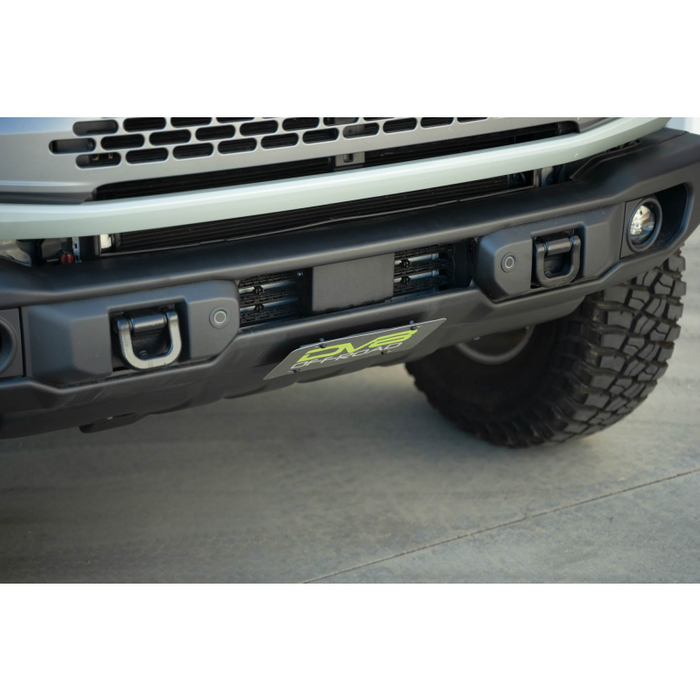 DV8 Offroad 2021-2026 Ford Bronco Capable Bumper Slanted Front License Plate Mount Model LPBR-05