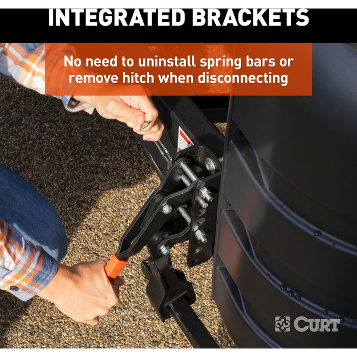 CURT TruTrack 4P Trailer-Mounted Weight Distribution Hitch with Active Sway Control, Up to 10,000 GTW Model 17520