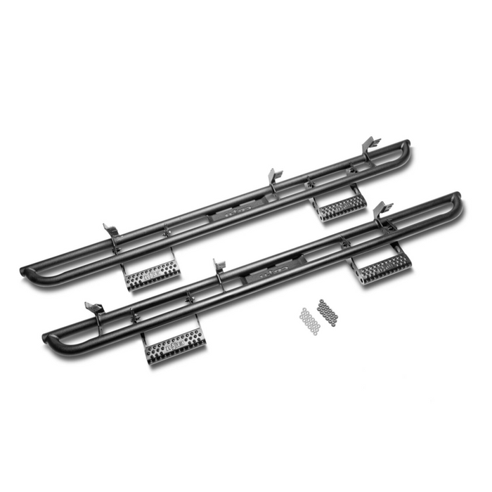 N-Fab RKR Step System Textured Black Steel Model N224RKRCCS4