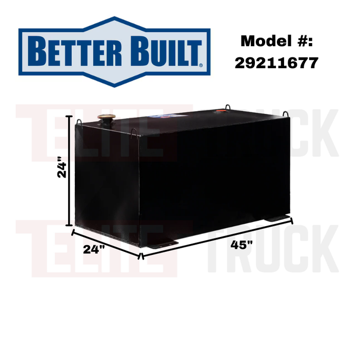 Better Built 100 Gallon Gloss Black Steel Rectangle Transfer Tank Model 29211677