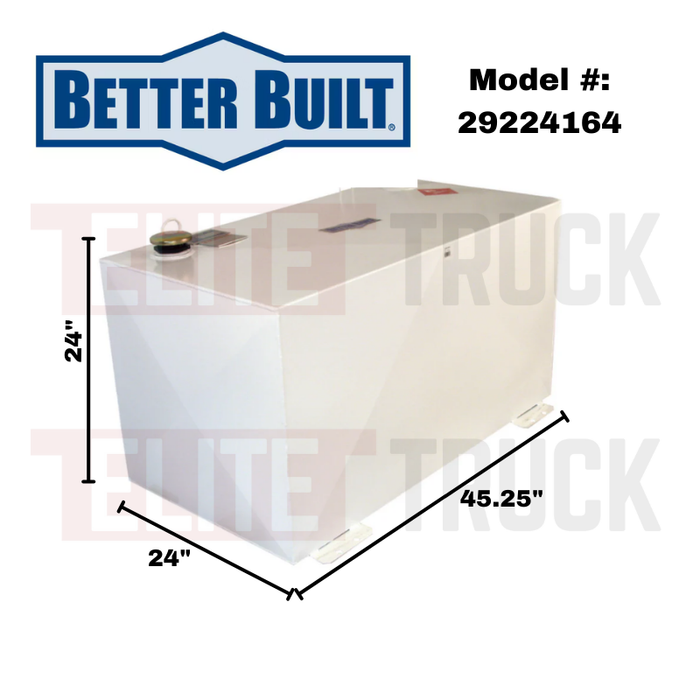 Better Built 100 Gallon White Steel Heavy Duty Series Rectangle Liquid Transfer Tank Model 29224164