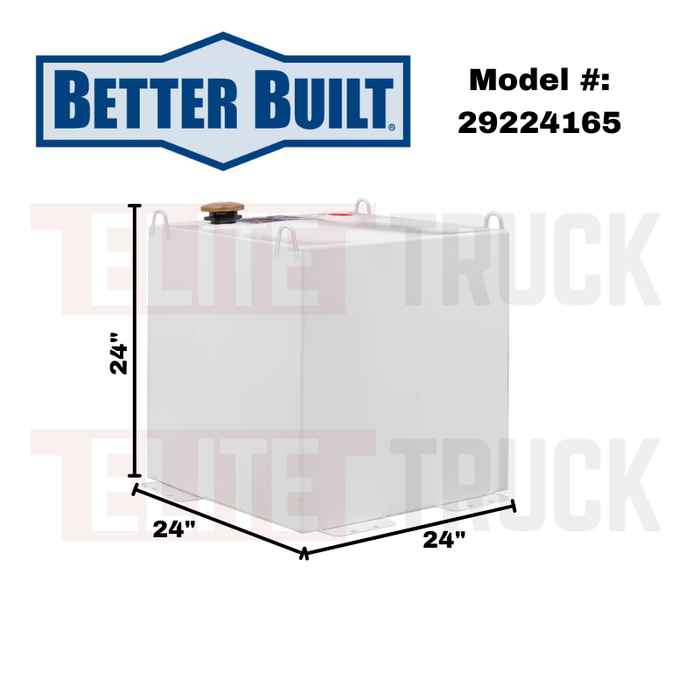 Better Built 50 Gallon White Steel Heavy Duty Series Square Liquid Transfer Tank Model 29224165
