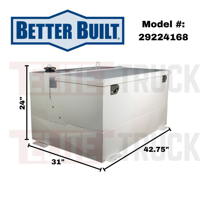 Better Built 75 Gallon White Steel Heavy Duty Series Liquid Transfer Tank & Toolbox Combo Model 29224168