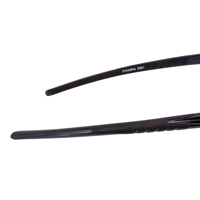 Radians Crossfire ES5 Premium Safety Eyewear, Pearl Black Frame / Smoke Lens RNS2961