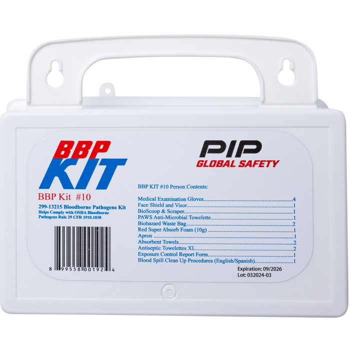 PIP Bloodborne Pathogen / Bio-Hazard Kit, 11 Different Components Model 299-13215