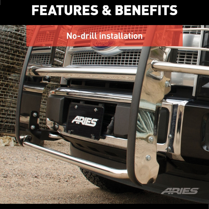 ARIES Polished Stainless Grille Guard, Fits Select Ford F-150 Model 3071-2