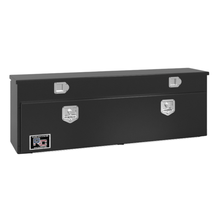 RC Industries Top Mount Box Q-Series 60x20x15 14 GA Steel With Lift Up Lid & 13 GA Steel Drop Door Gloss Black Model QM602015.SGLNW2