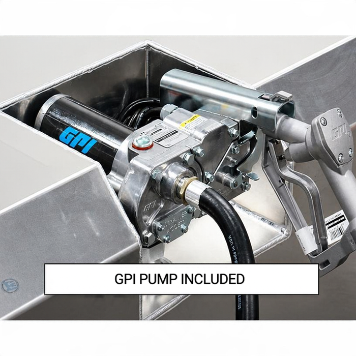Boyd Welding Stainless Steel 35 Gallon 48x12x18 Tank With GPI 15GPM Pump Driver Side Only Model 13004-SS-DP
