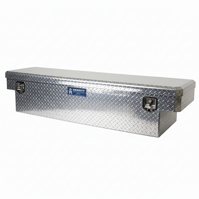 Merritt Crossover Tool Box Extra Deep 16"H x 20"D x 60"L Diamond Plate Bare Metal Single Lid Mid Size Trucks Model 710112-111