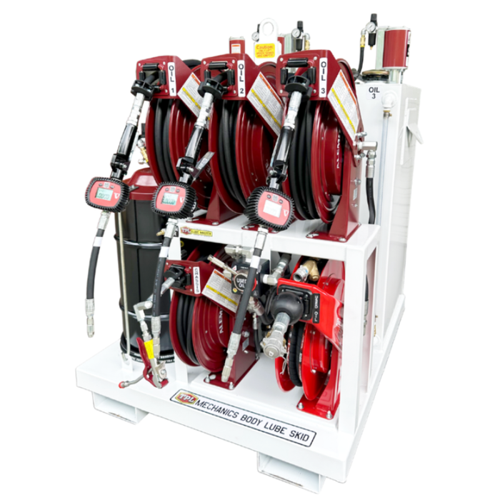 Taylor Pump & Lift 42"W x 48"D x 60"H Triple 30-Gal New Oil, 60-Gal Used Oil, & 120lb Grease Lube Skid Model TPL 236-994