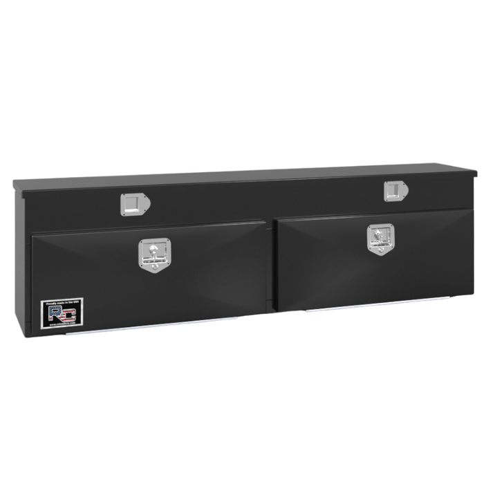 RC Industries Top Mount Box Q-Series 72x20x15 14 GA Steel With Lift Up Lid & 13 GA Steel Drop Door Gloss Black Model QM722015.SGLNW2