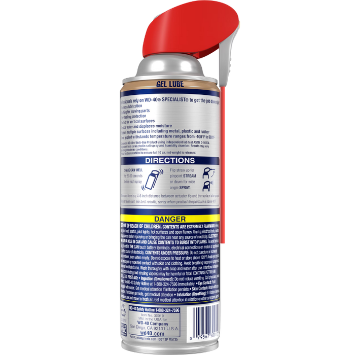 WD-40 Specialist Gel Lube No-Drip 10Oz Model 300103