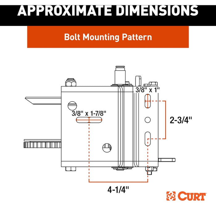 CURT Hand-Crank 2-Speed Winch, 2,600 lbs, 5.1:1 High, 12.7:1 Low Gear Ratio, 10.6" Handle Model 29526