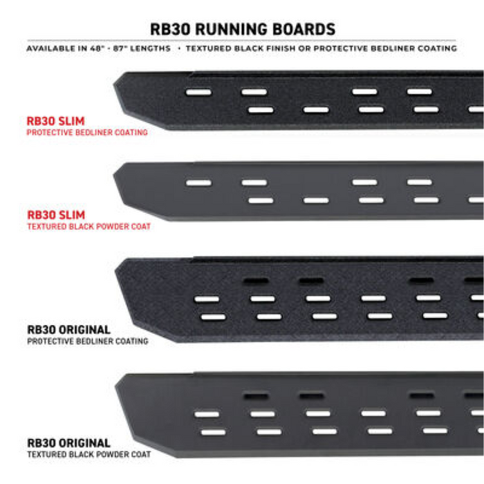 Go Rhino RB30 Running Boards with Mounting Brackets With 2 Pairs Drop Steps Kit Model 6961508720PC