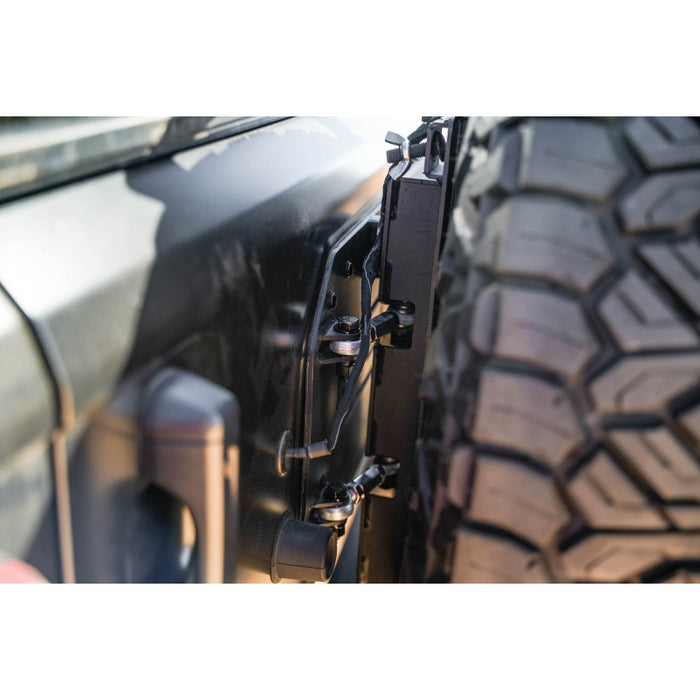 DV8 Offroad 2018-2025 Jeep Wrangler JL, JLU Mto Series Bumper Spare Tire Swing Gate Model TCJL-13